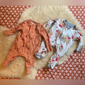 Fall baby footie pajama zip sleeper bundle